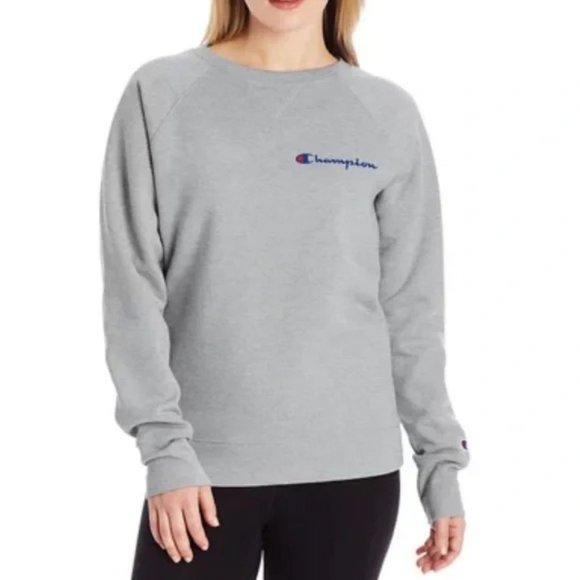 Champion NWT Oxford Powerblend Classic Crew Sweatshirt Size Small in Gray - Picture 1 of 12